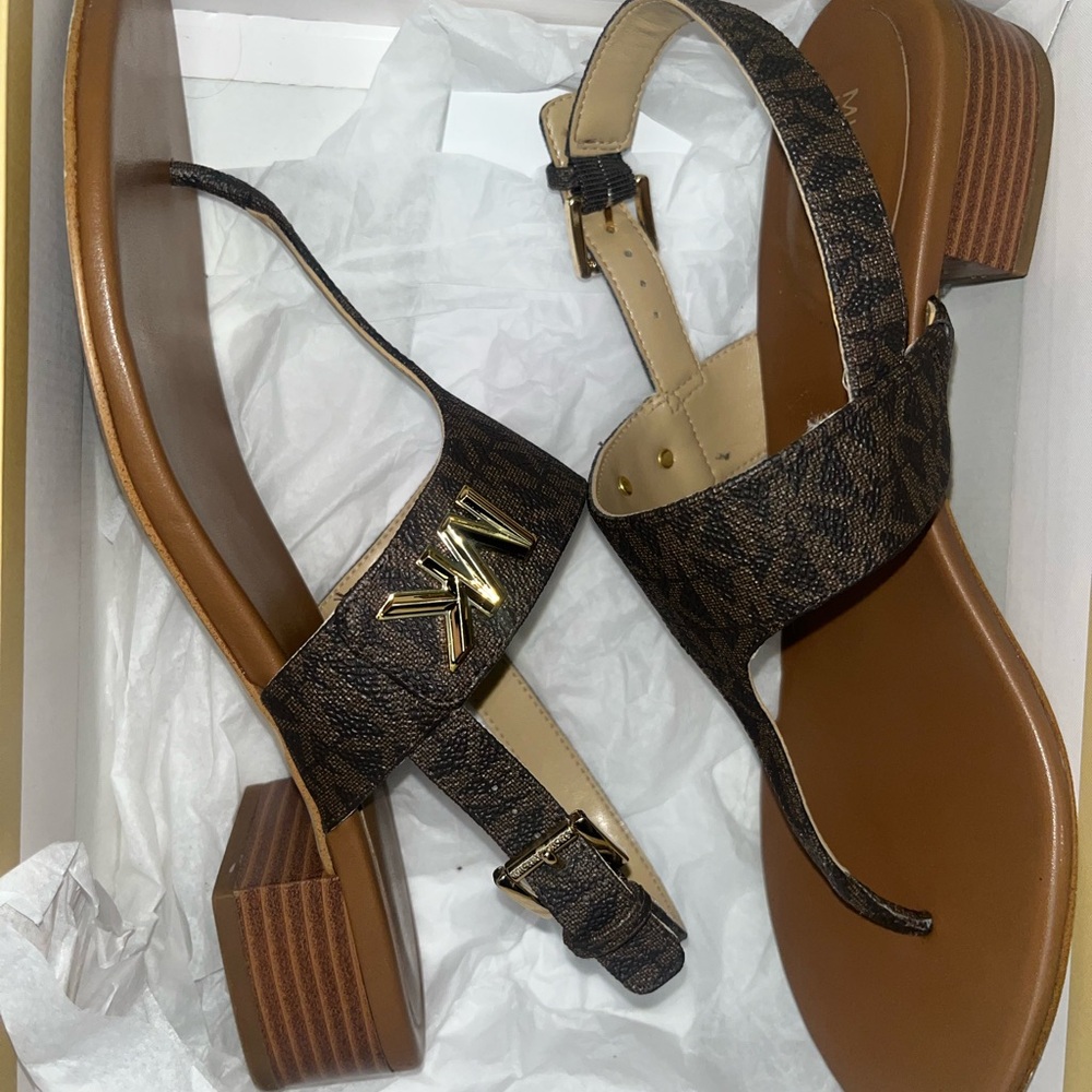 Michael Kors Tan and Brown Sandals